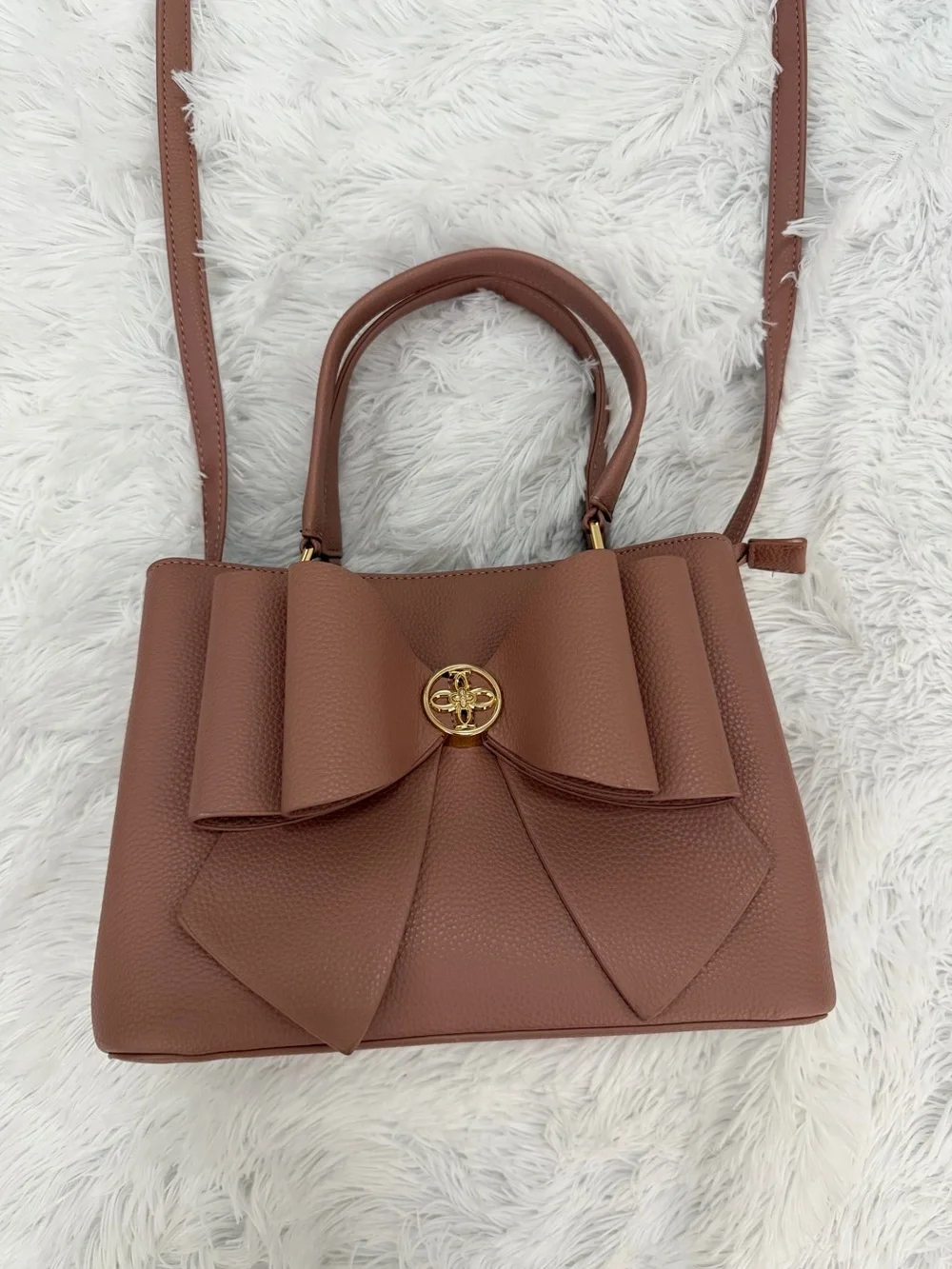 Grossi New York Mauve Bow Handbag / Crossbody-NWOT